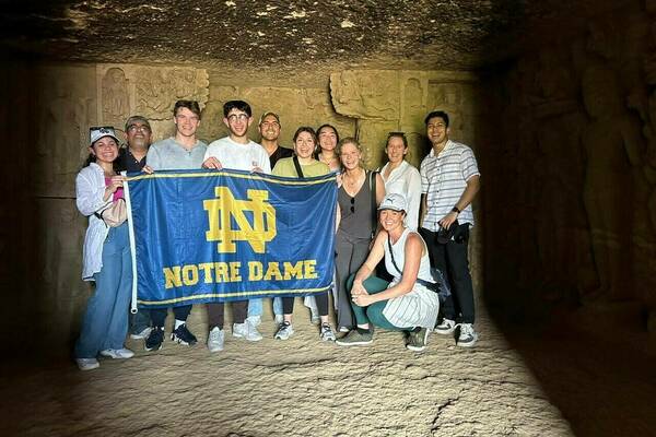 A glimpse inside one of the historic Kanheri Caves, located at the summit after students trekked through Sanjay Gandhi National Park.