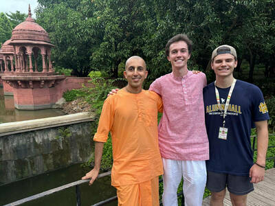 Ty Harrington with friends in India