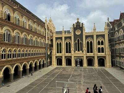 The courtyard of the historic St. Xavier's College, founded in 1869 by the German Jesuits, where Ty and Fr. Poorman conducted their research.